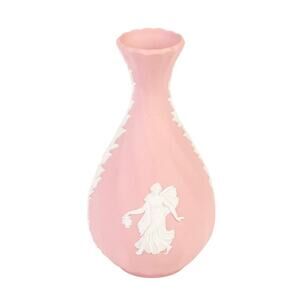 Wedgewood Pink Jasperware Dancing Hours Still Vase